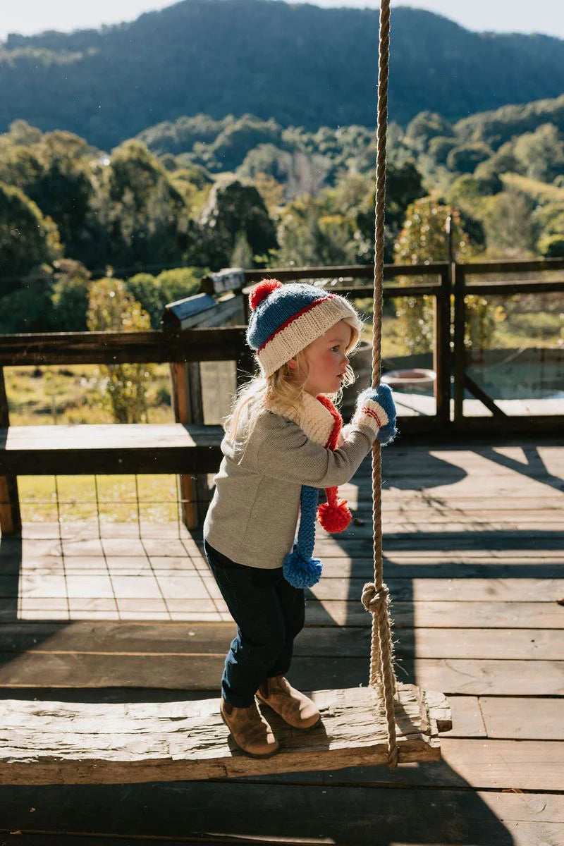 Beanie | Teddy | Blue and Red