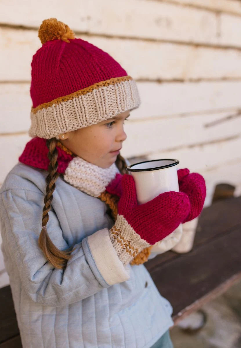 Mittens | Teddy | Fushcia and Caramel