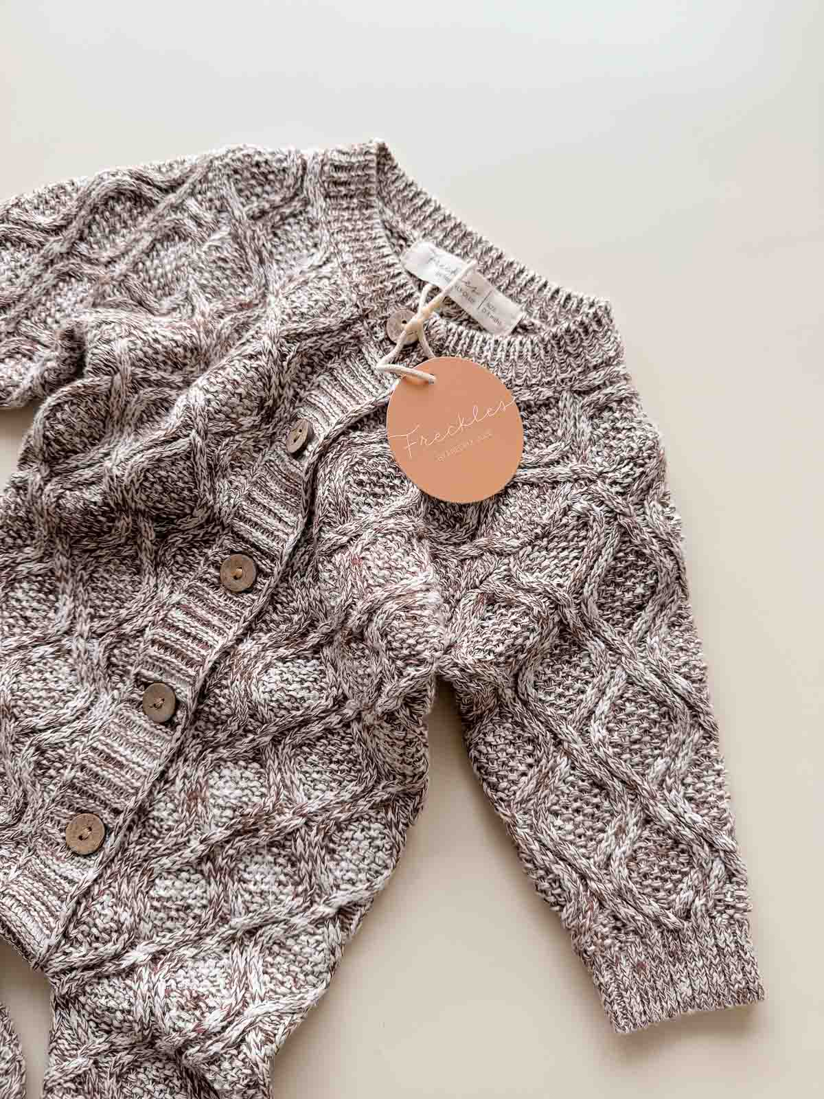 Alex Classic Knit Romper | Truffle