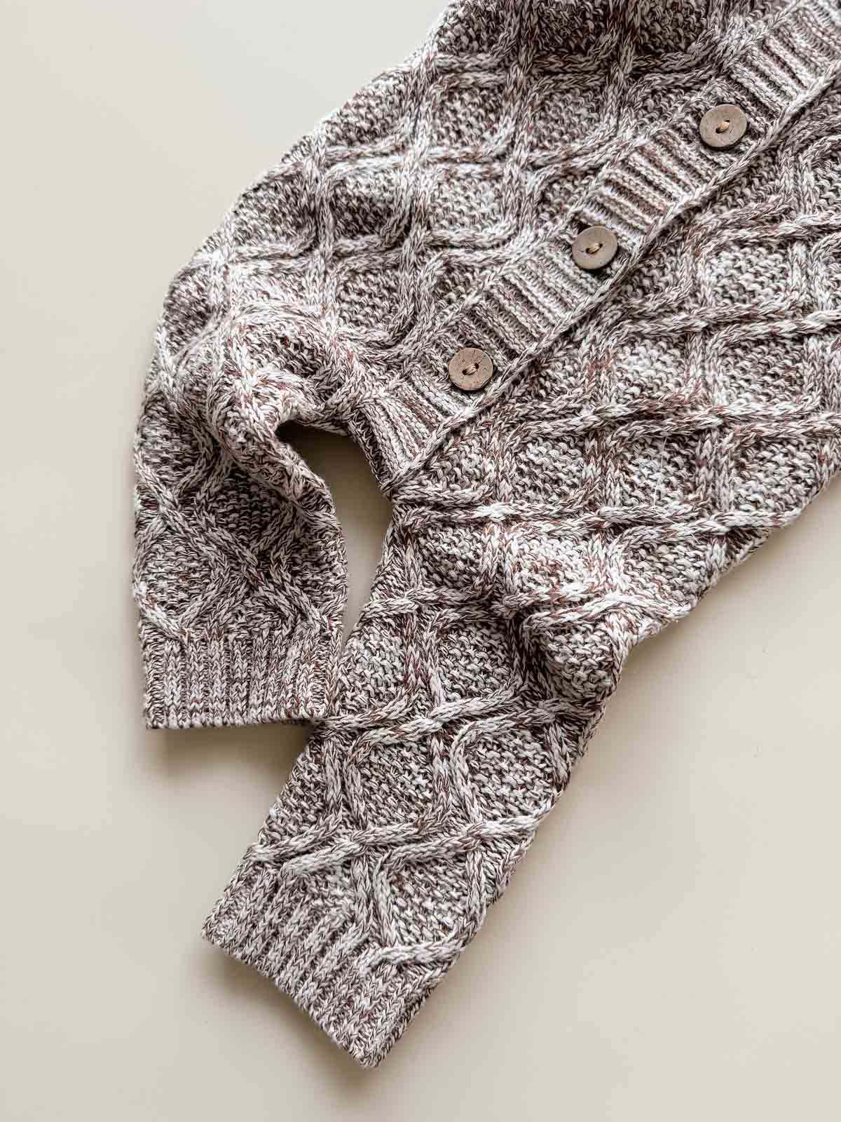 Alex Classic Knit Romper | Truffle