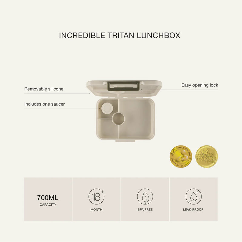 Incredible Tritan Lunch box with 4 compartments | Lemon