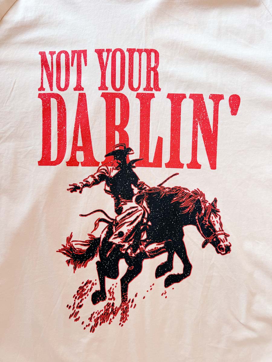 Womens SS Tee | Not Your Darlin / Beige Red