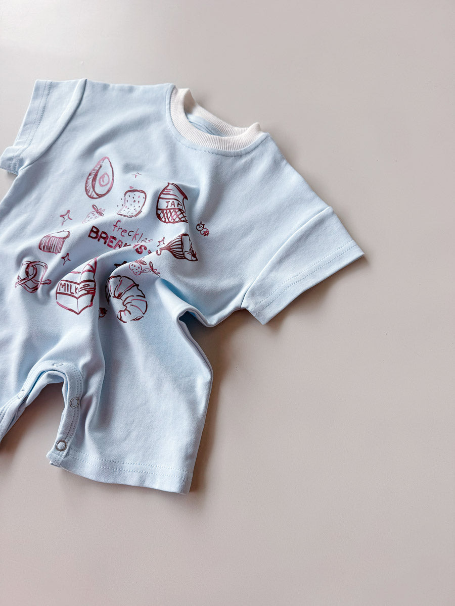 PRE-ORDER Breakfast Club Romper | Sky
