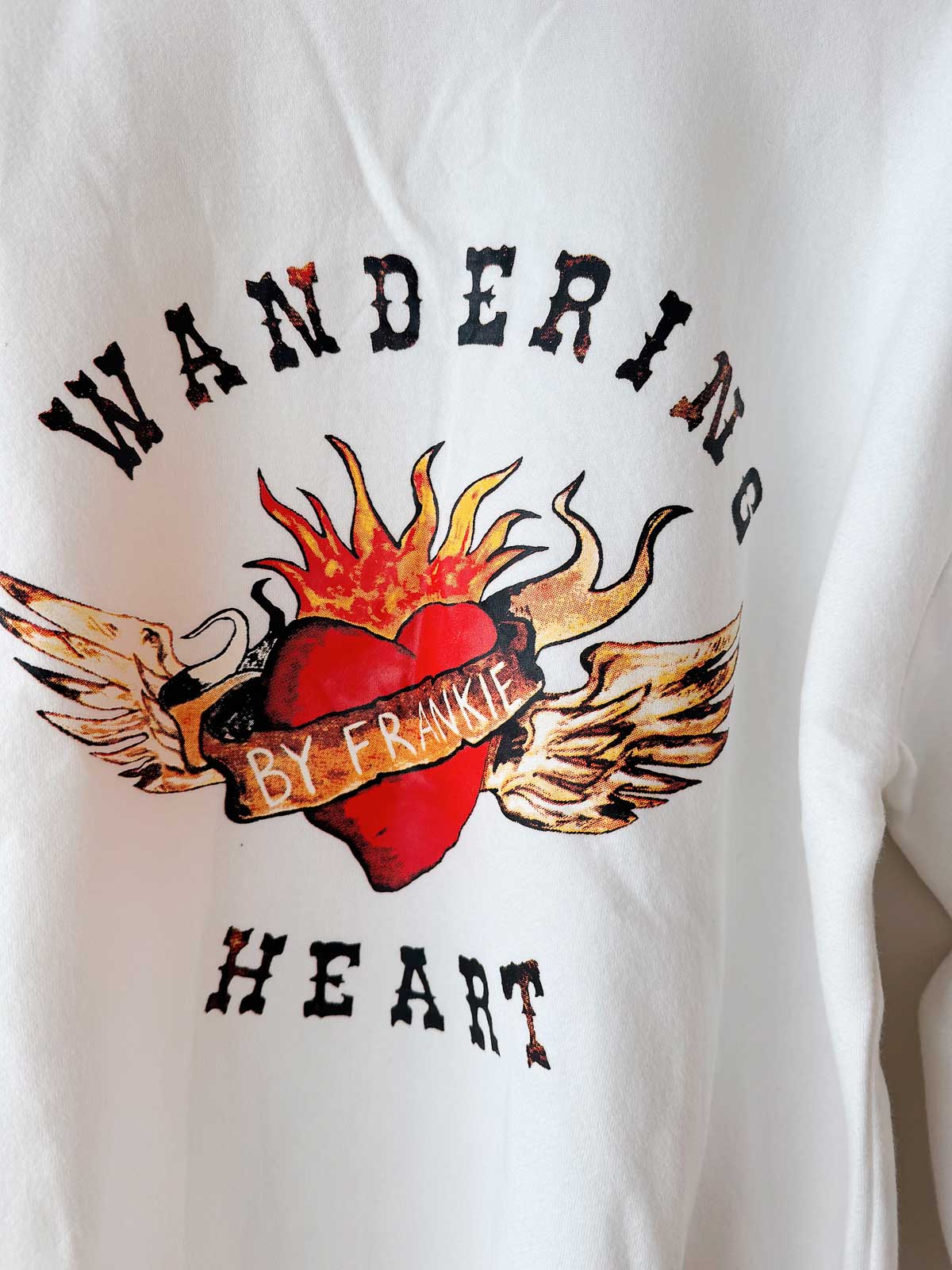 Women's Wondering Hearts Sweat | White Fleece