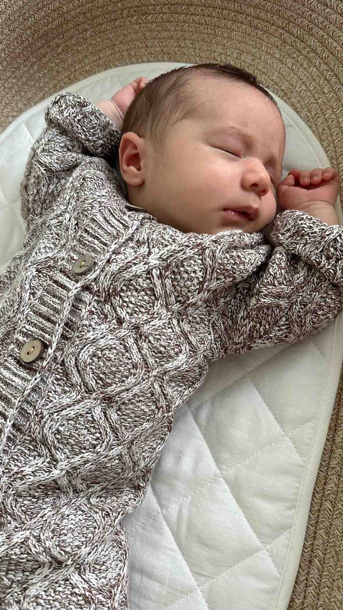 Alex Classic Knit Romper | Truffle