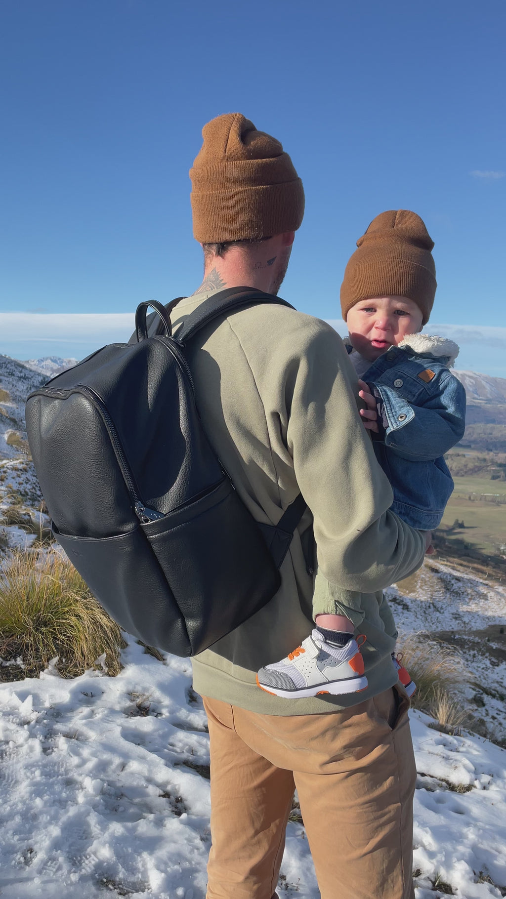 Multitasker Nappy Backpack | Black Faux Leather