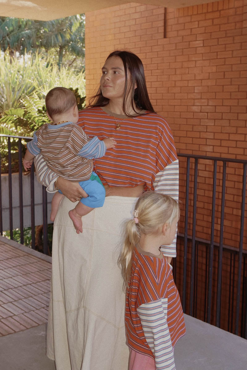 Women's Colour Block Stripe Tee | Tuscany