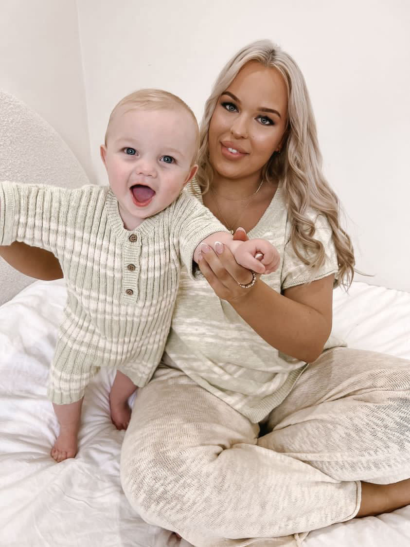Billie Rib Romper | Honeydew