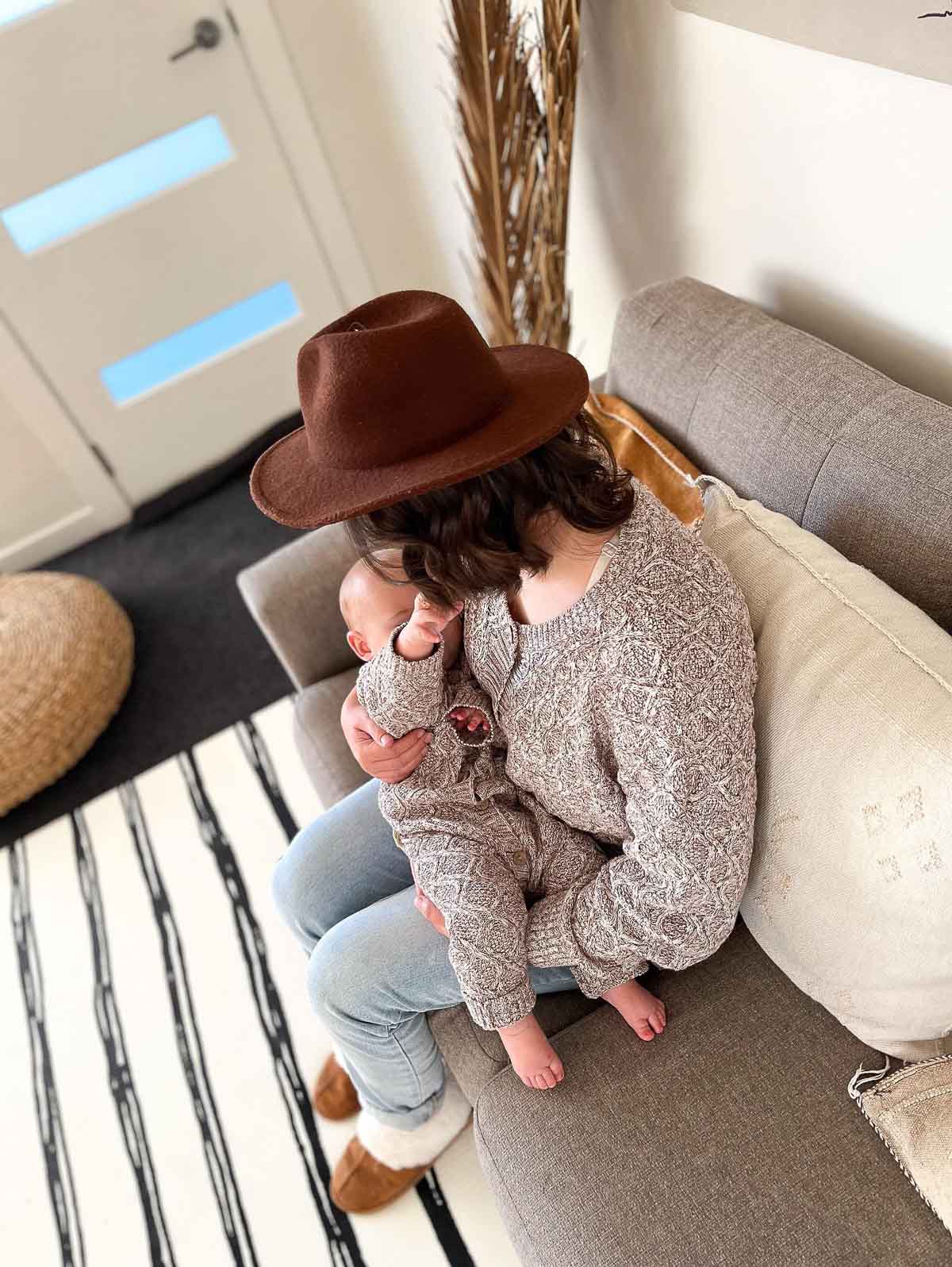 Alex Classic Knit Romper | Truffle