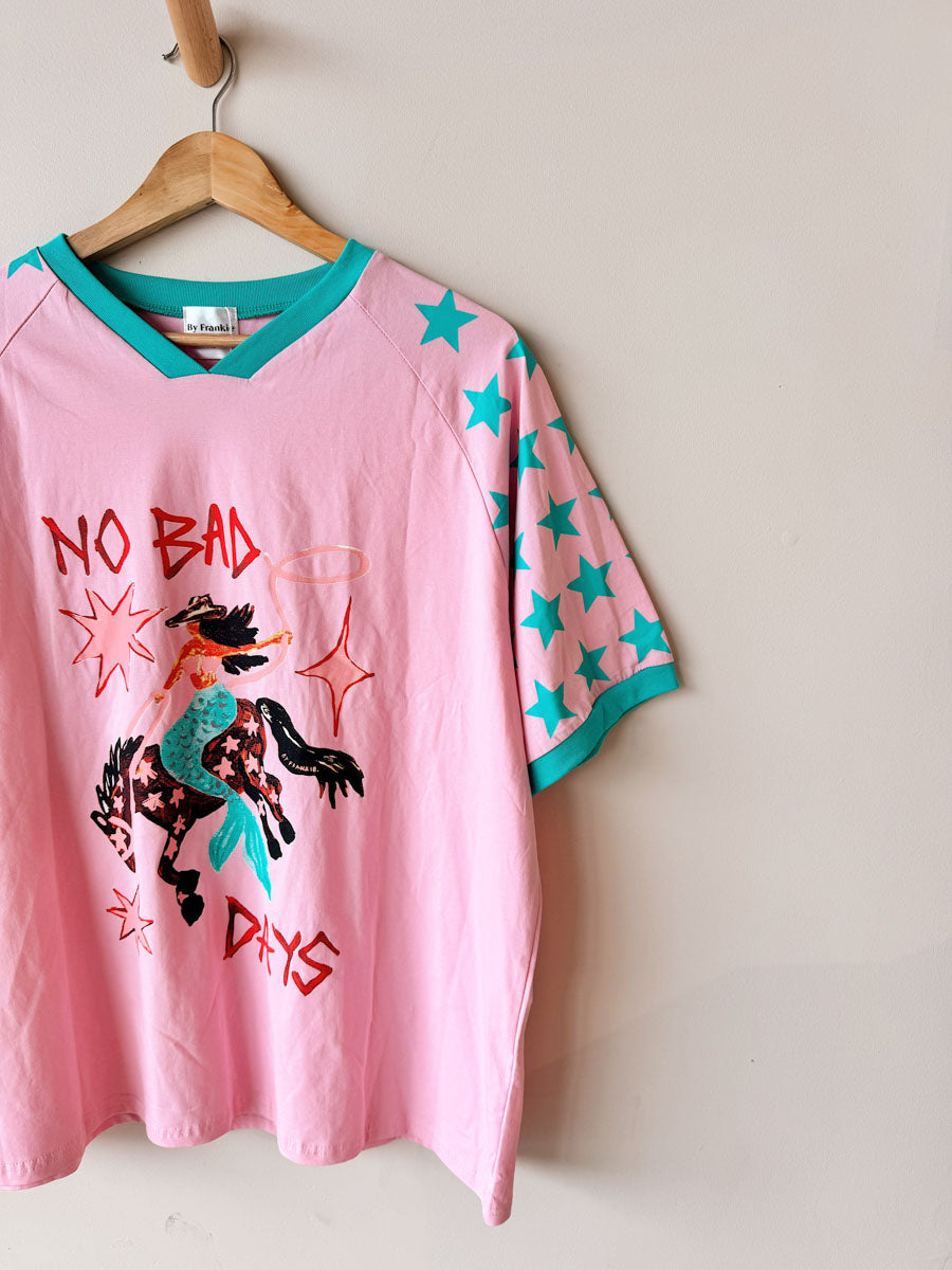 Womens SS Tee | No Bad Days Pink