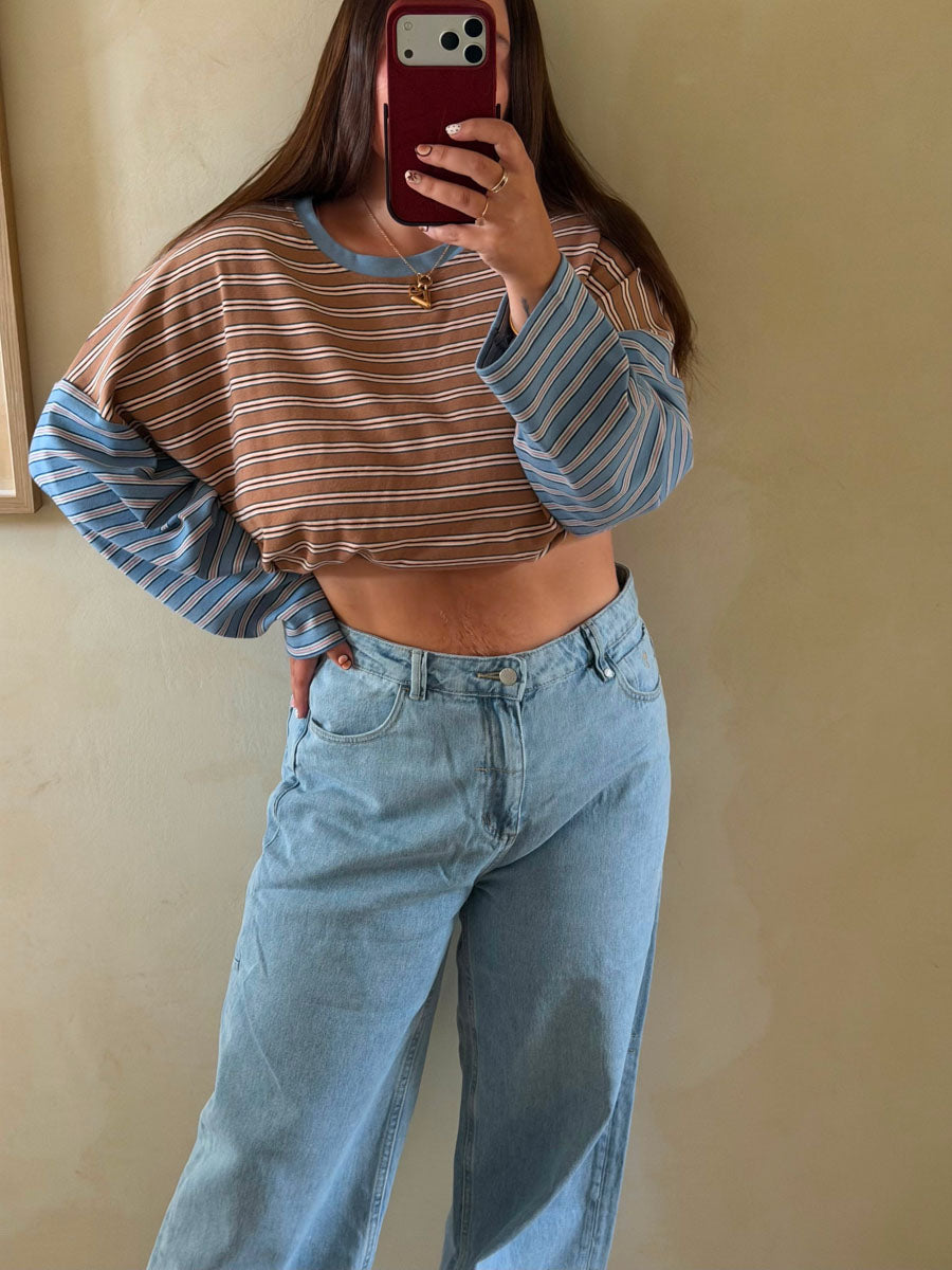 Woman's Colour Block Stripe Tee | Sorrento