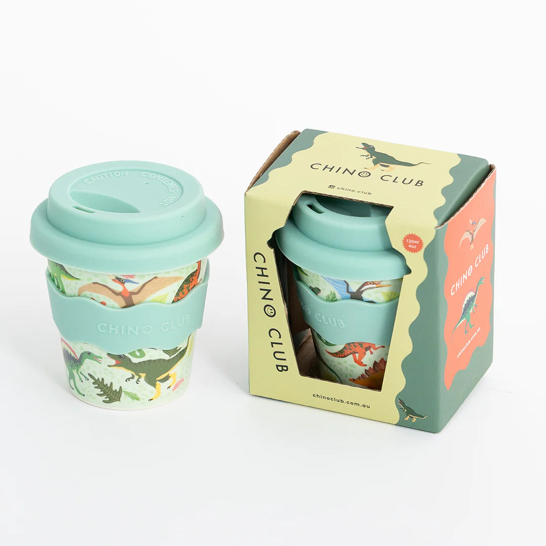 Reusable Baby Chino Cup l Green Dino