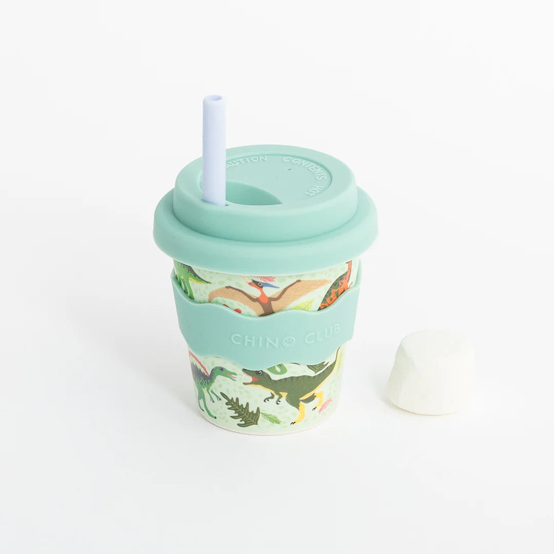 Reusable Baby Chino Cup l Green Dino