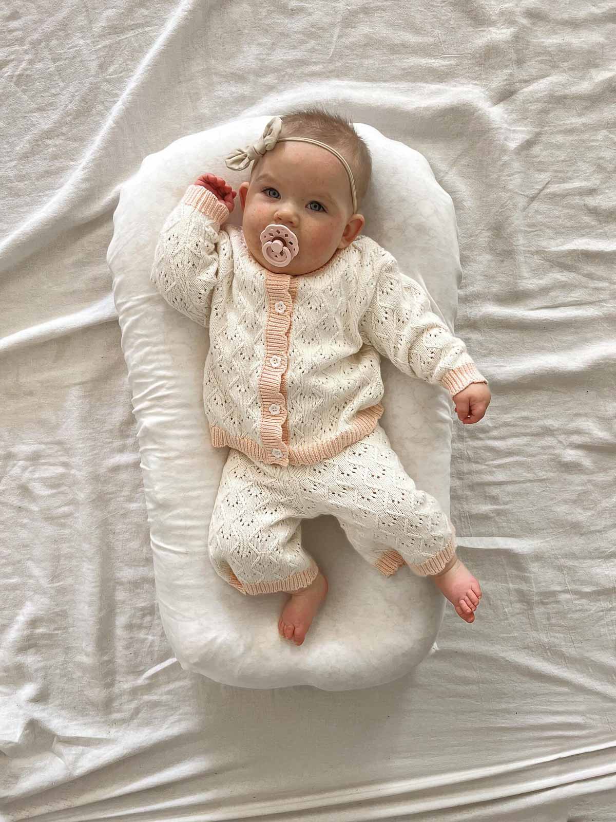 Mila Scollop Cardigan | Cream Blossom
