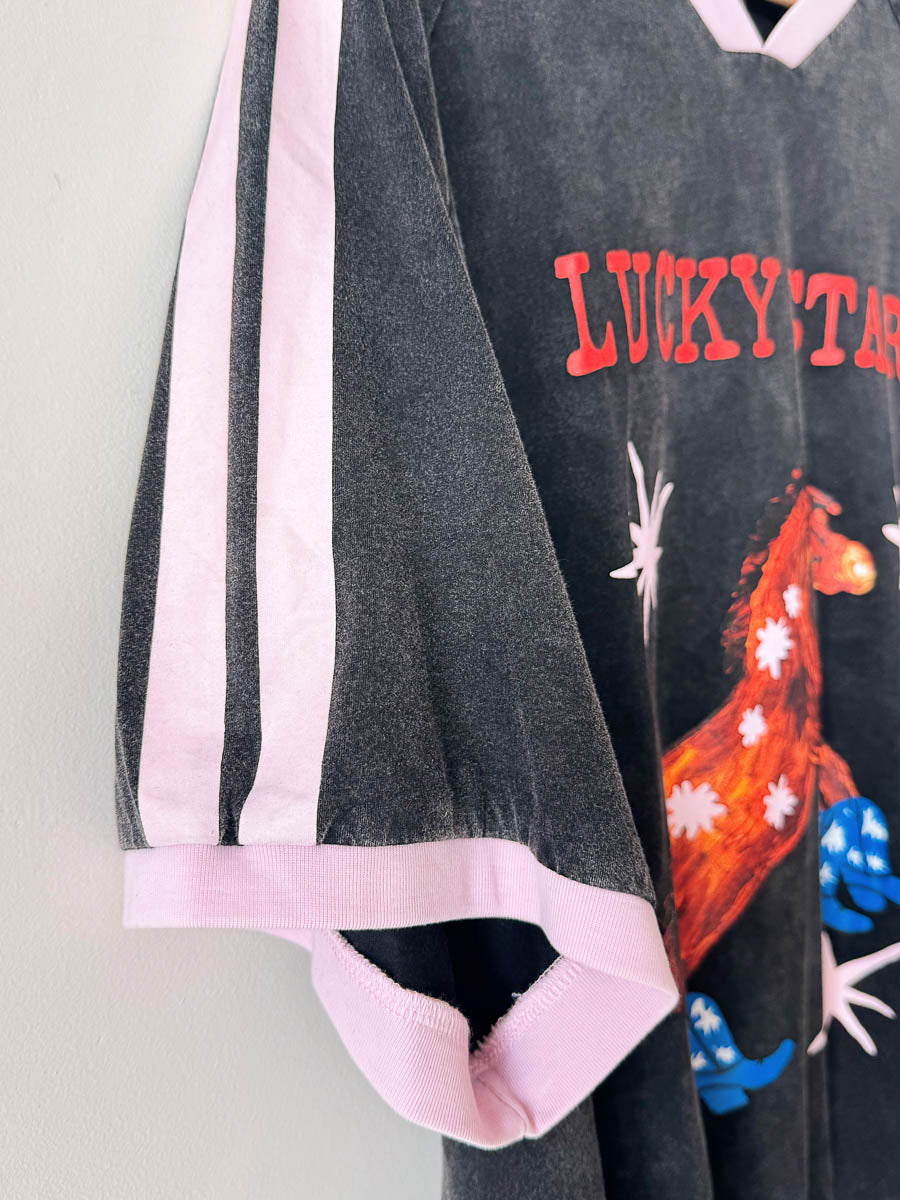 Womens SS Tee | Lucky Star Black Acid