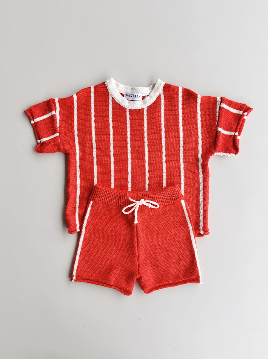 Pre-Order Retro Stripe Knit SET | Winterberry