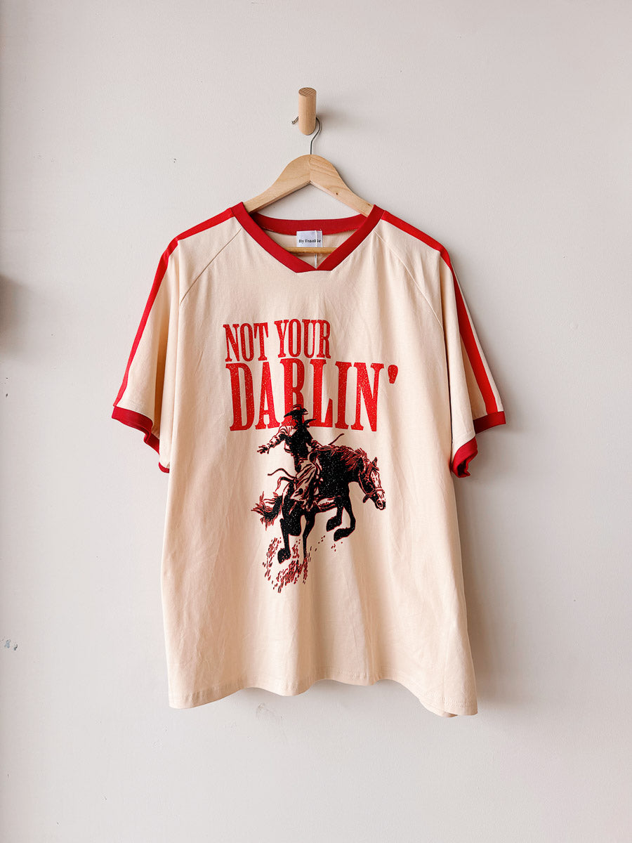 Womens SS Tee | Not Your Darlin / Beige Red
