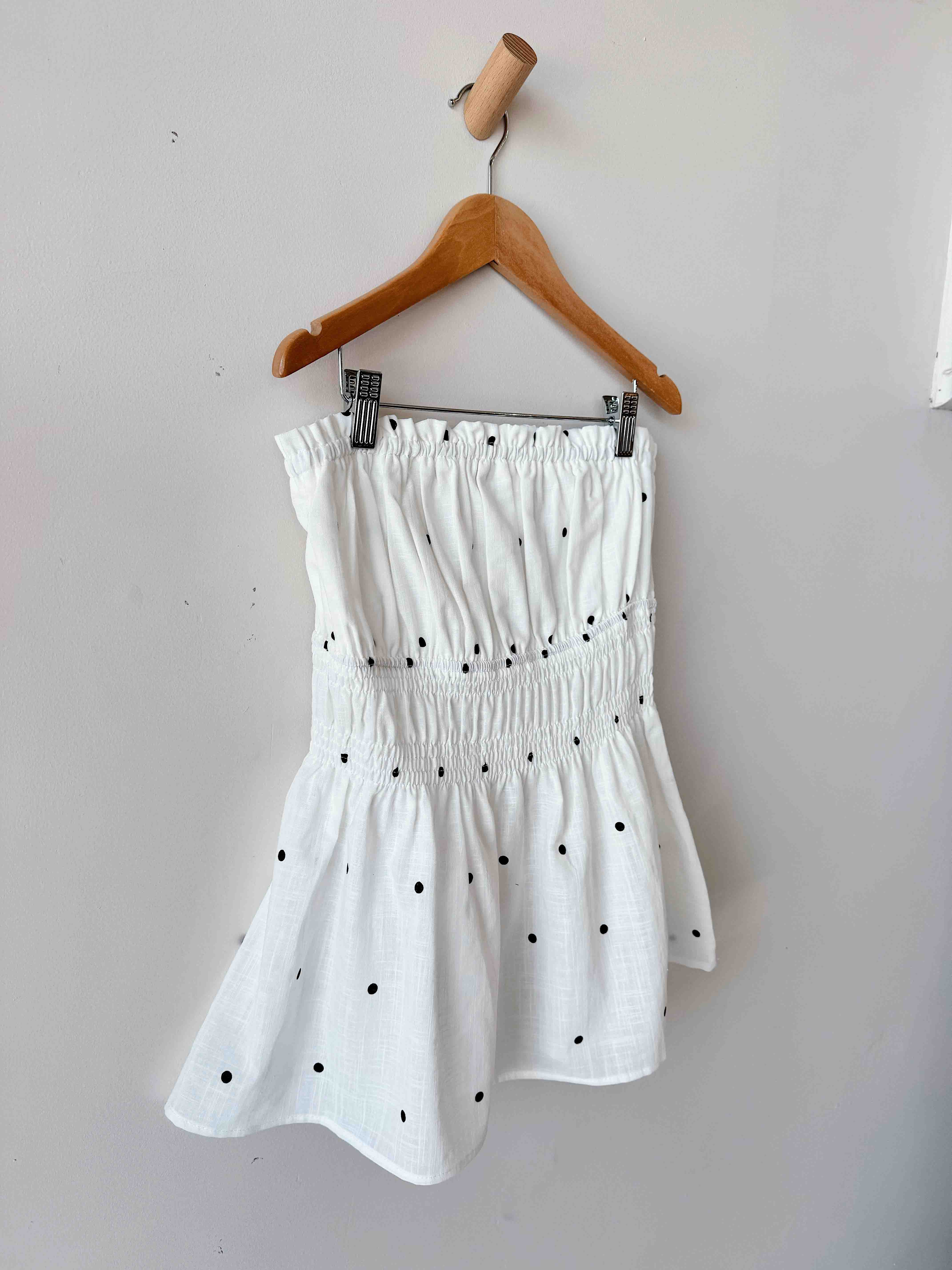 Women's Strapless Top | Mini Polka Dot