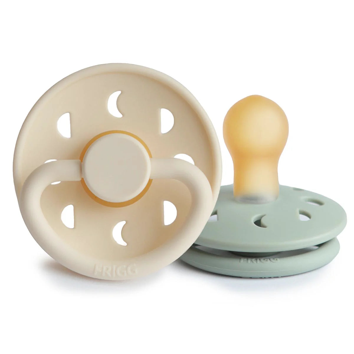 Moon Phase 2-Pack Pacifiers | Latex | Cream/Sage