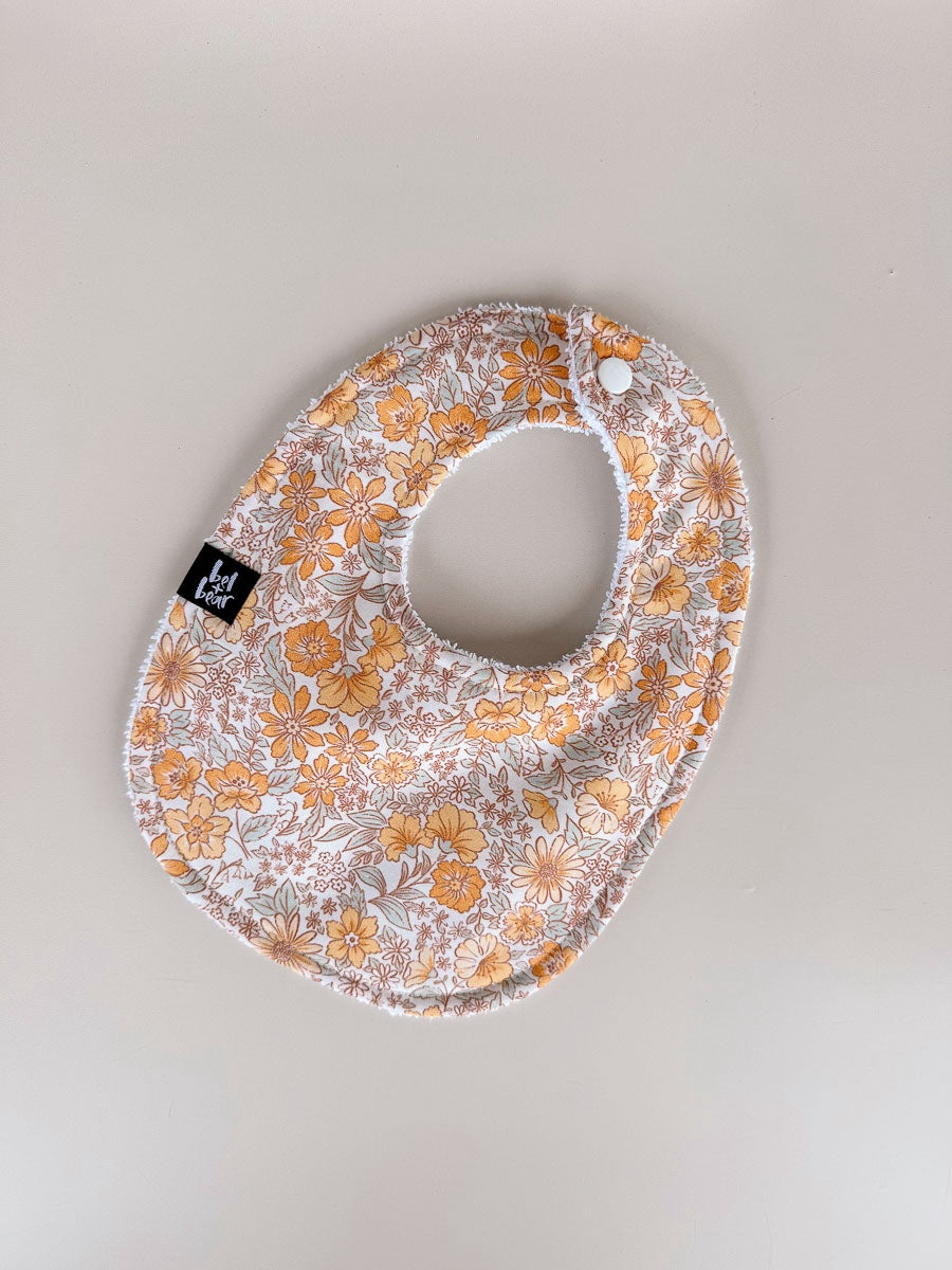 Cotton Dribble Bibs | Vintage Floral