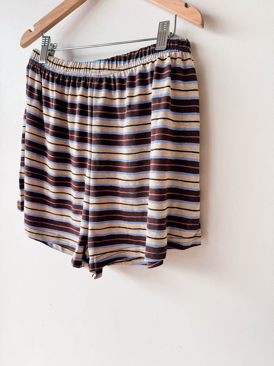 Womens LS Ribbed SET | Blue/Choc/Pink