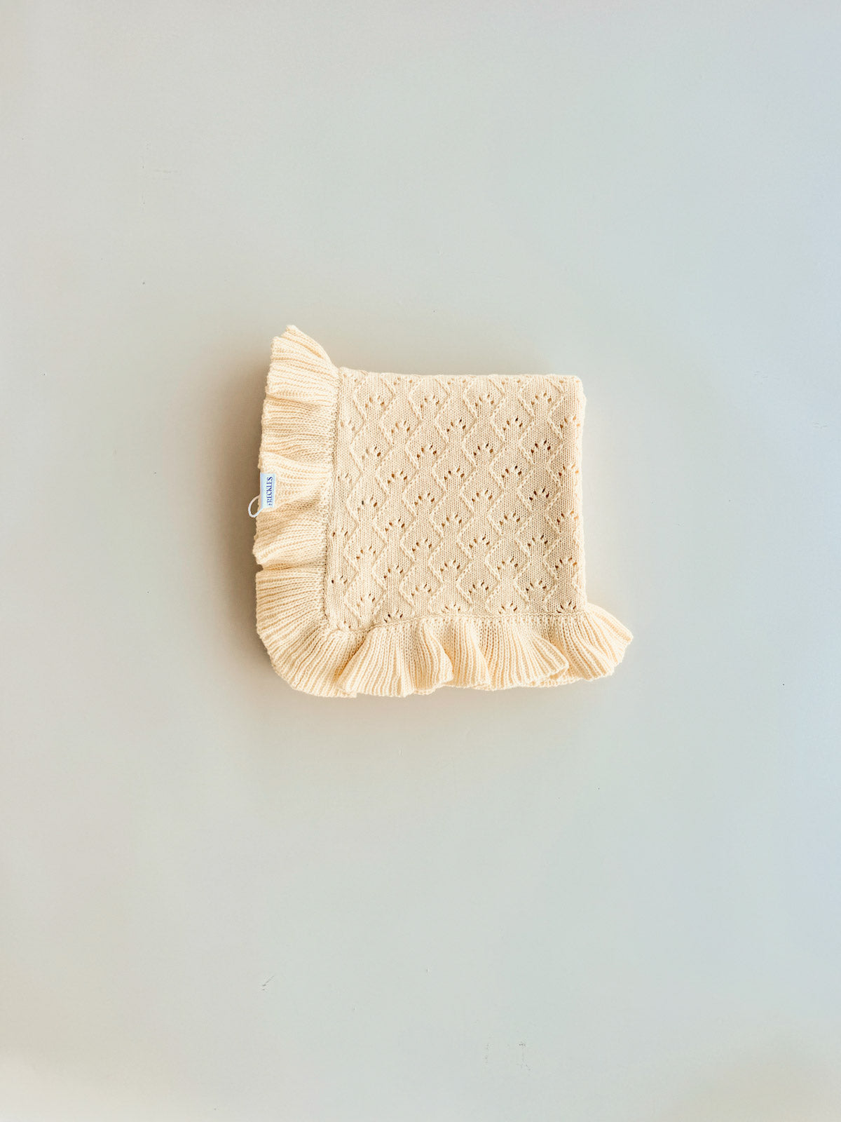 Mila Pointelle Frill Blanket | Butter