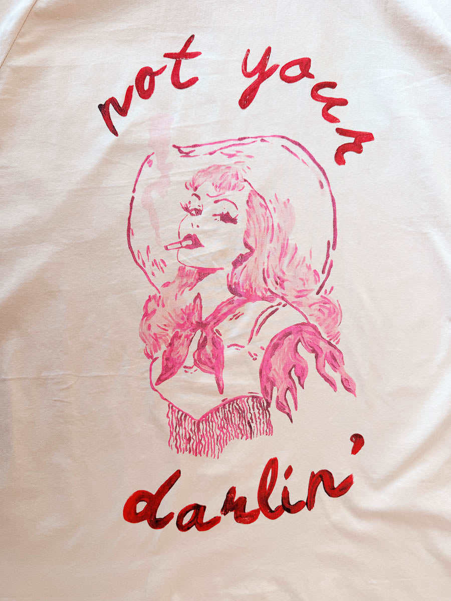 Womens SS Tee | Not Your Darlin' | Beige/Choc