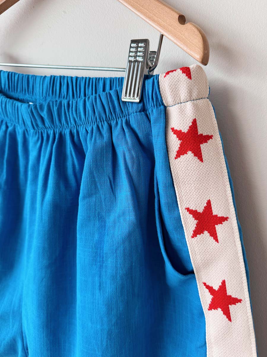 Women's Shorts | Blue/Red Star Trim