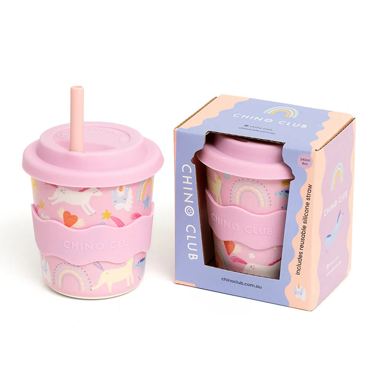 Reuseable Kids Keep Cup 8oz | Pink Unicorn