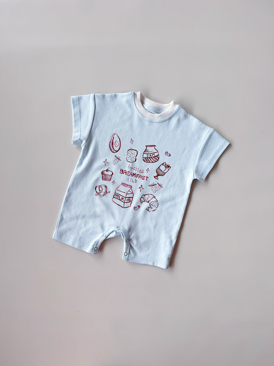PRE-ORDER Breakfast Club Romper | Sky