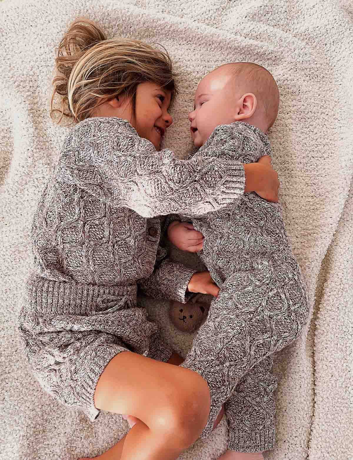 Alex Classic Knit Romper | Truffle