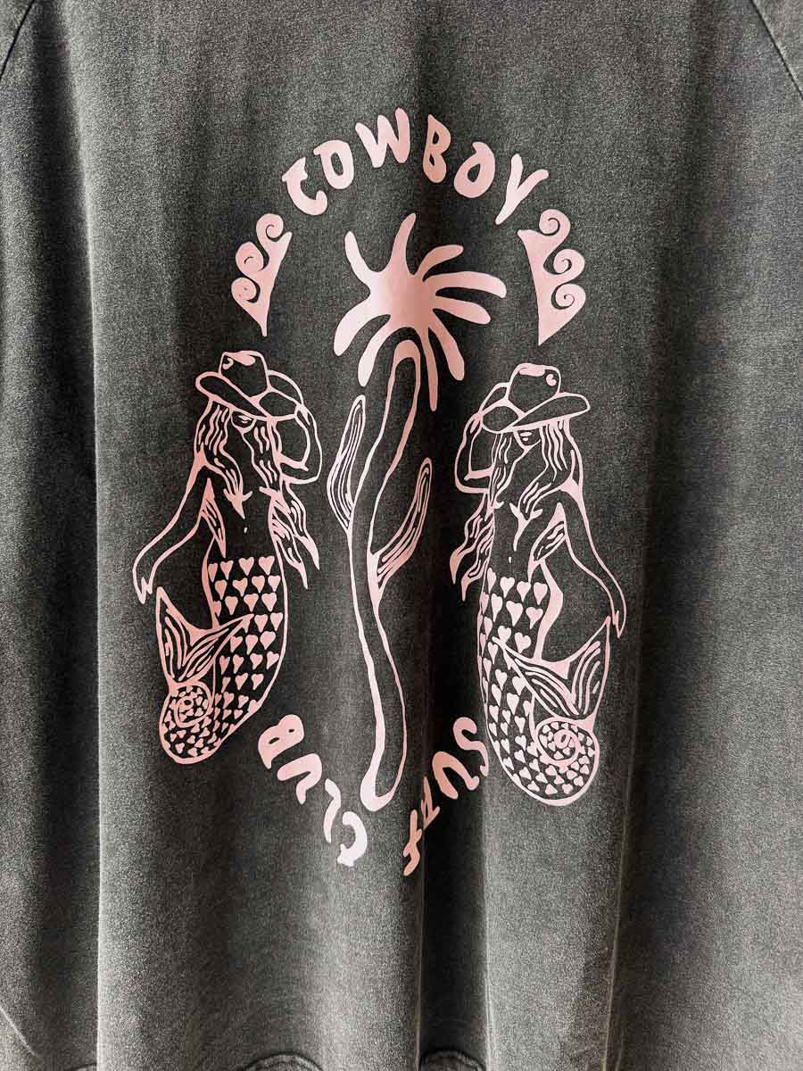 Womens SS Tee | Cowboy Surf Club Acid Wash