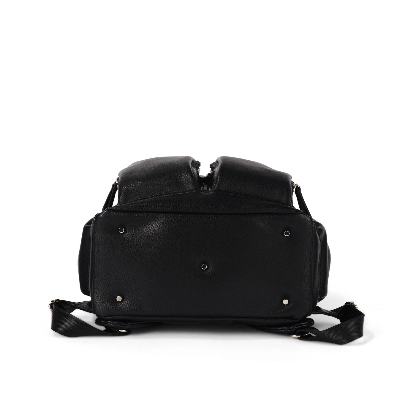 Nappy Backpack l Black Dimple Vegan Leather