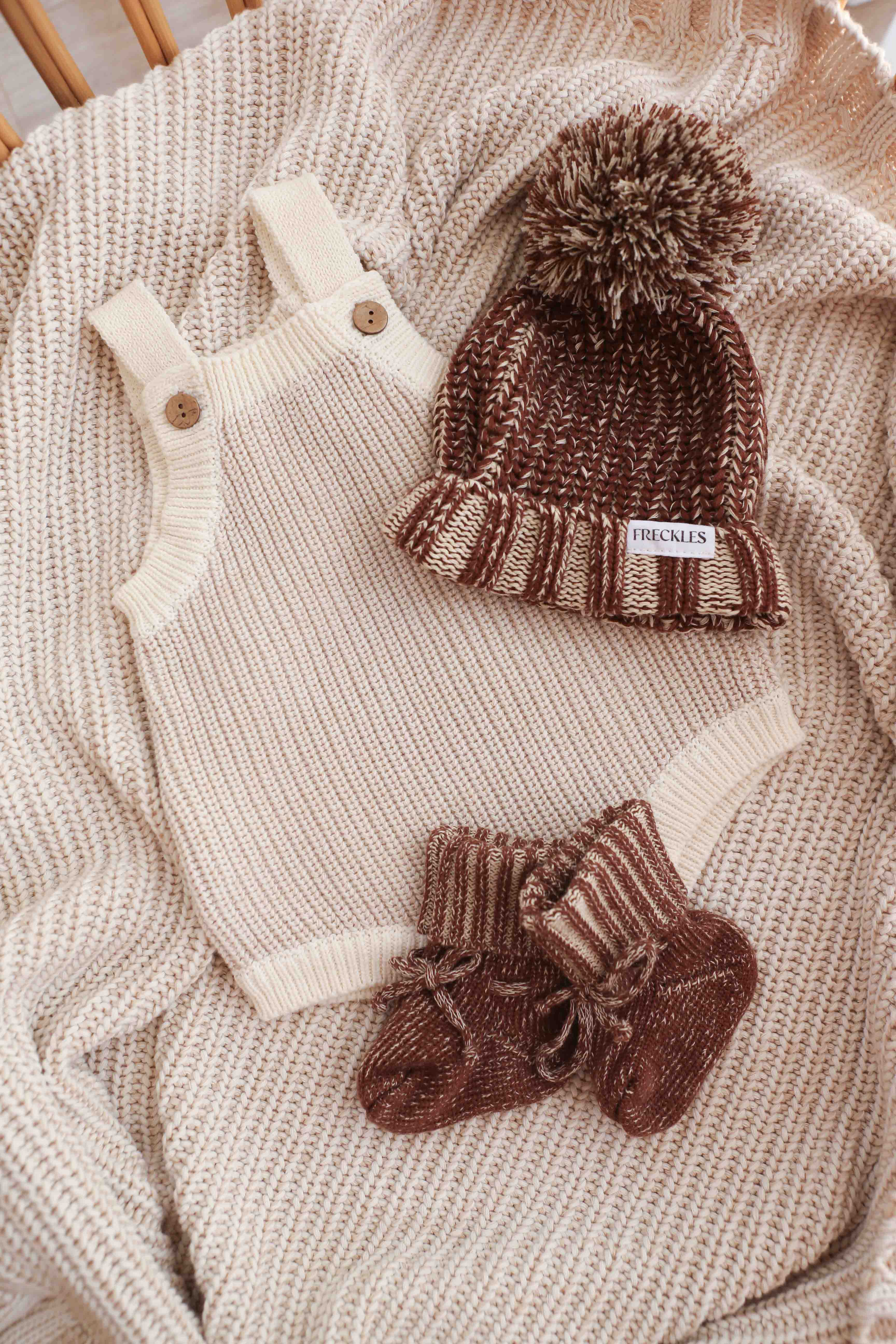 Chunky Button Romper | Oat