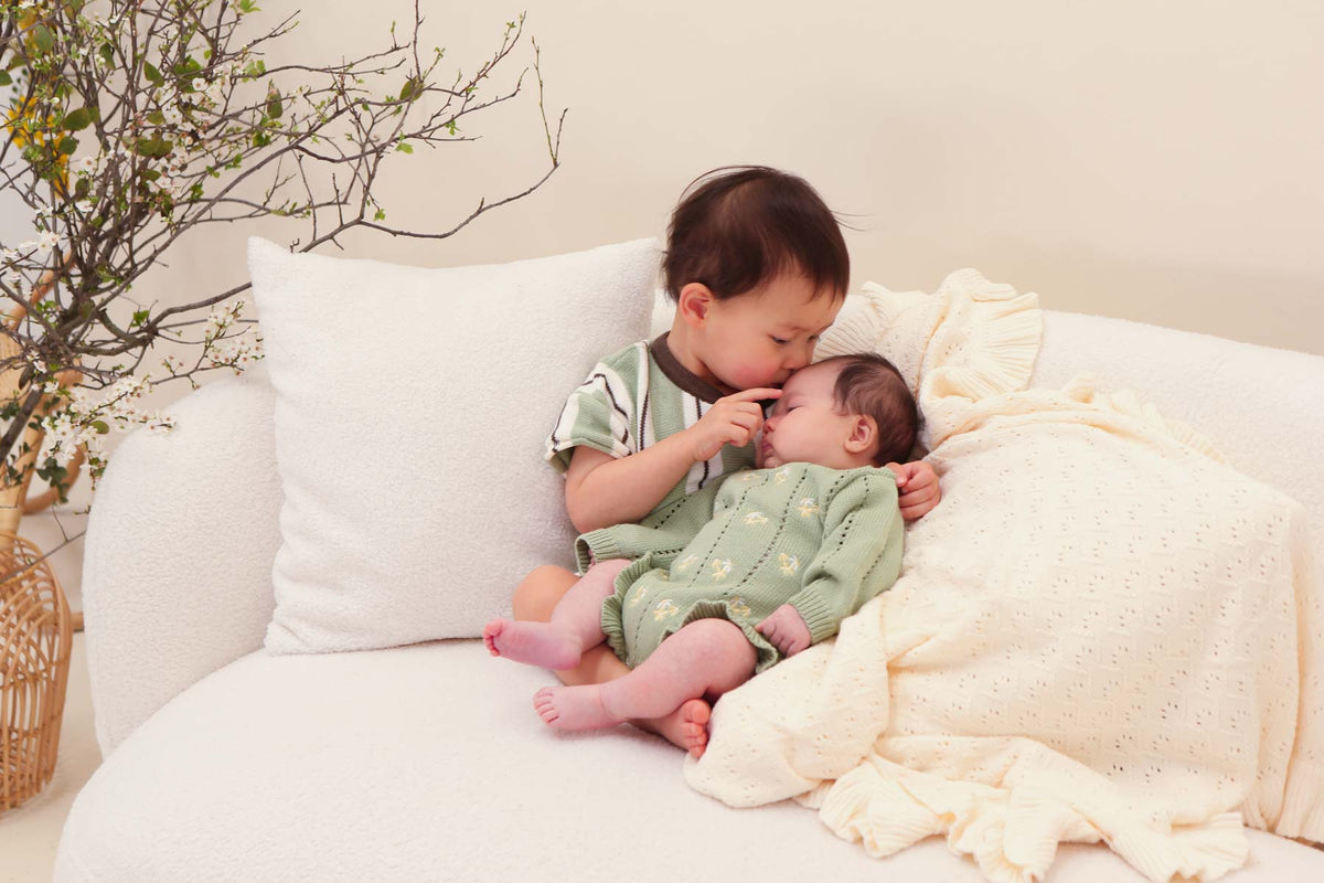 Bloom Pointelle LS Romper | Sage