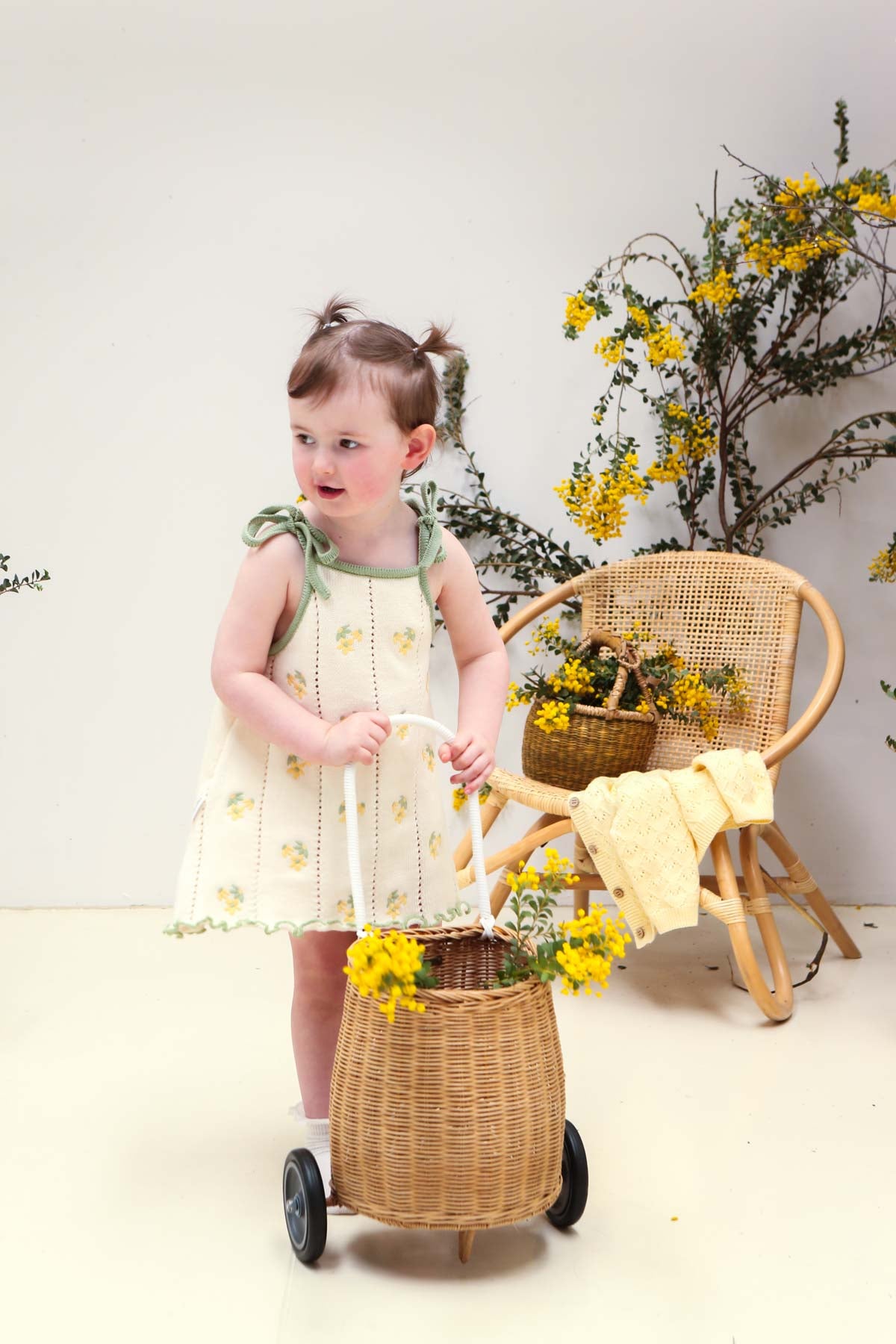 Bloom Pointelle Tie Dress | Snow/Sage