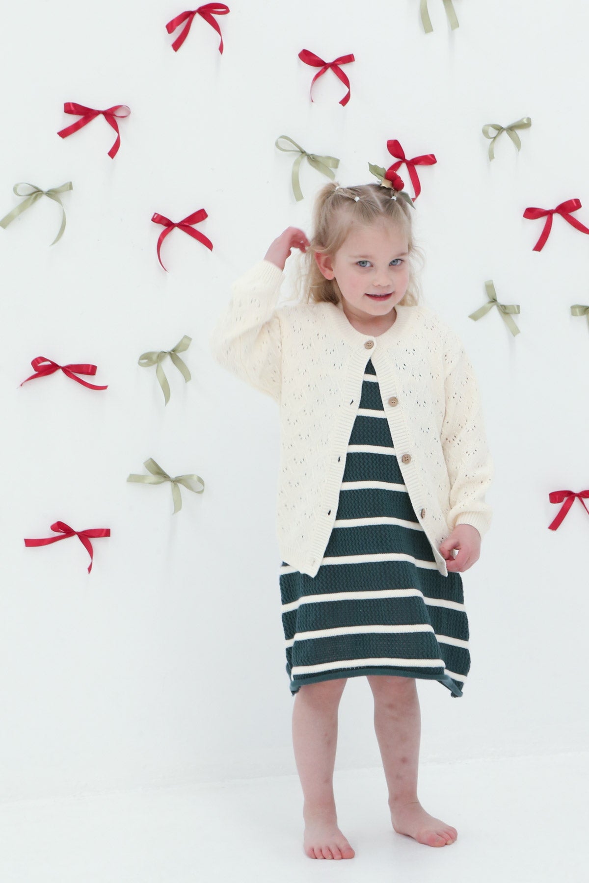 Pre-Order Mila Pointelle Cardigan | Snow
