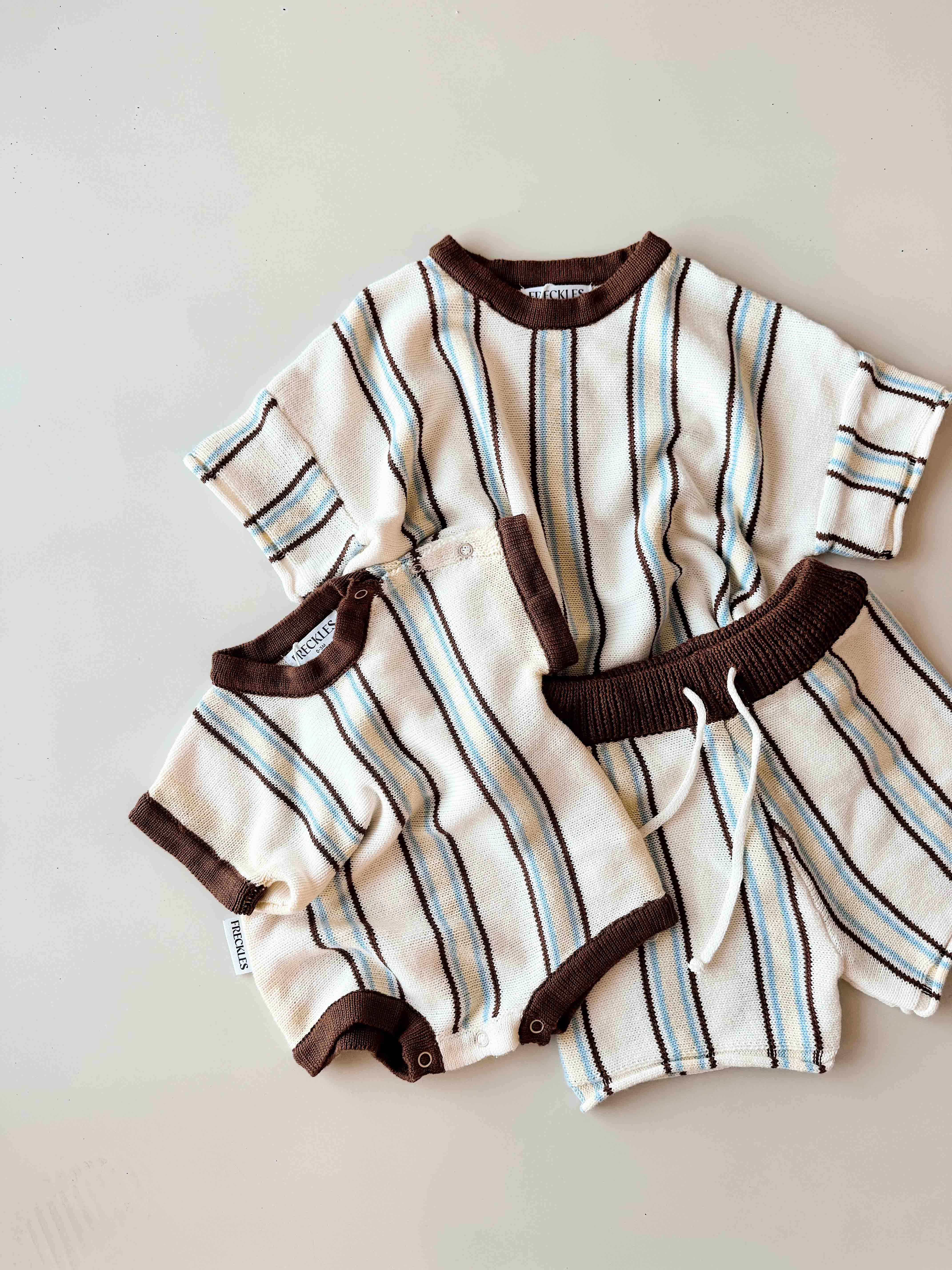 Retro Stripe Shorts | Azure