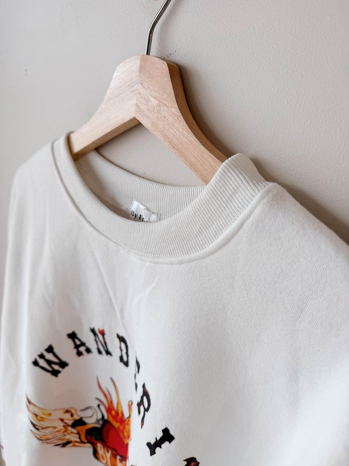 Women's Wondering Hearts Sweat | White Fleece