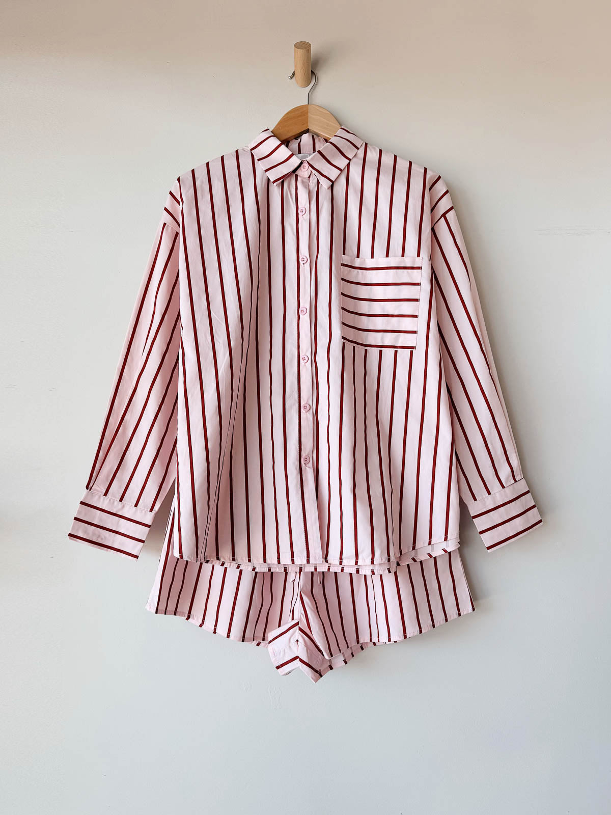 Women's Shorts | Pink/Burgundy Stripe