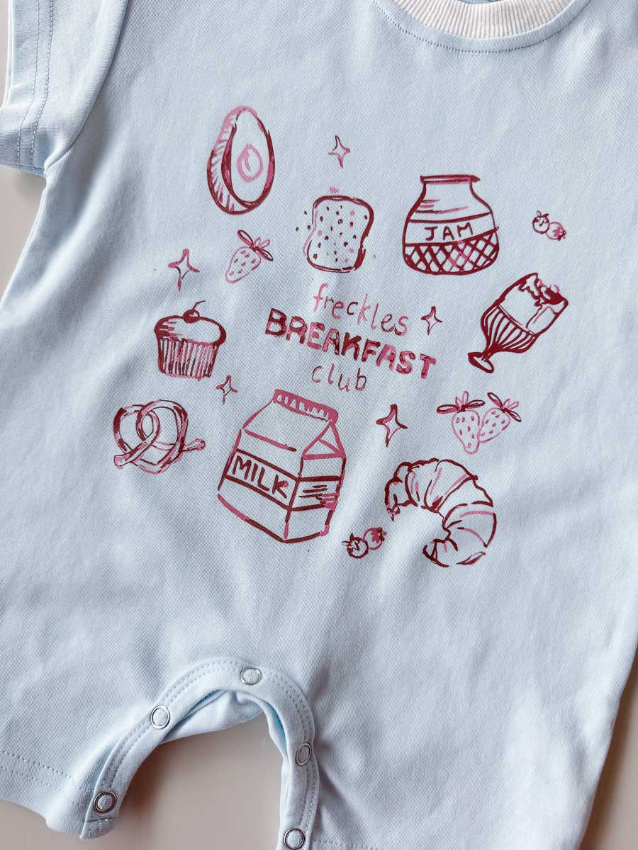 PRE-ORDER Breakfast Club Romper | Sky