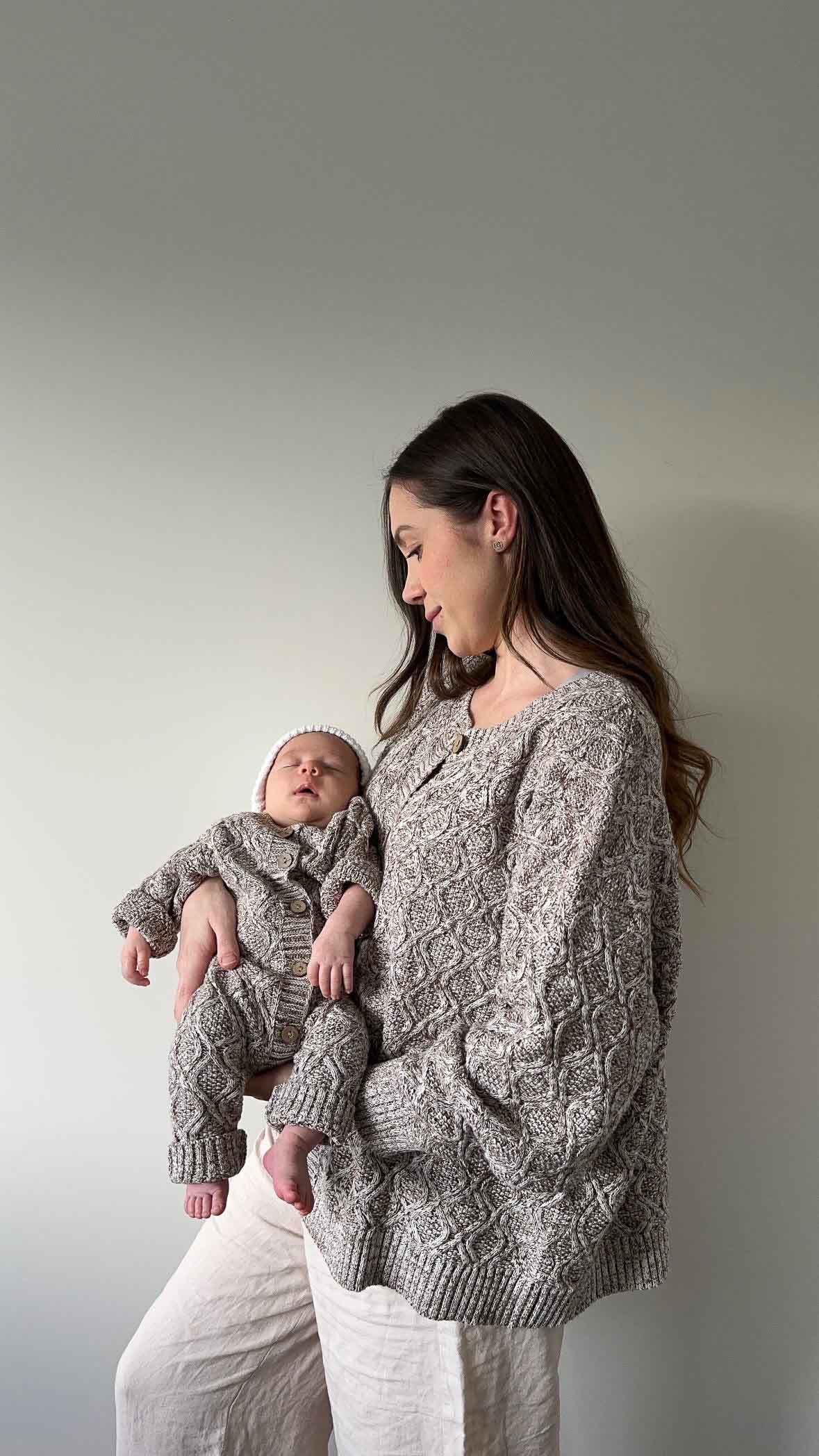 Alex Classic Knit Romper | Truffle