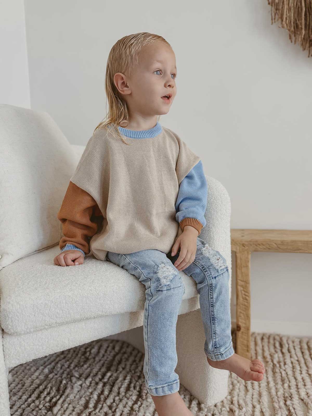 Oakley Unisex Cotton Sweater | Earth Colourblock