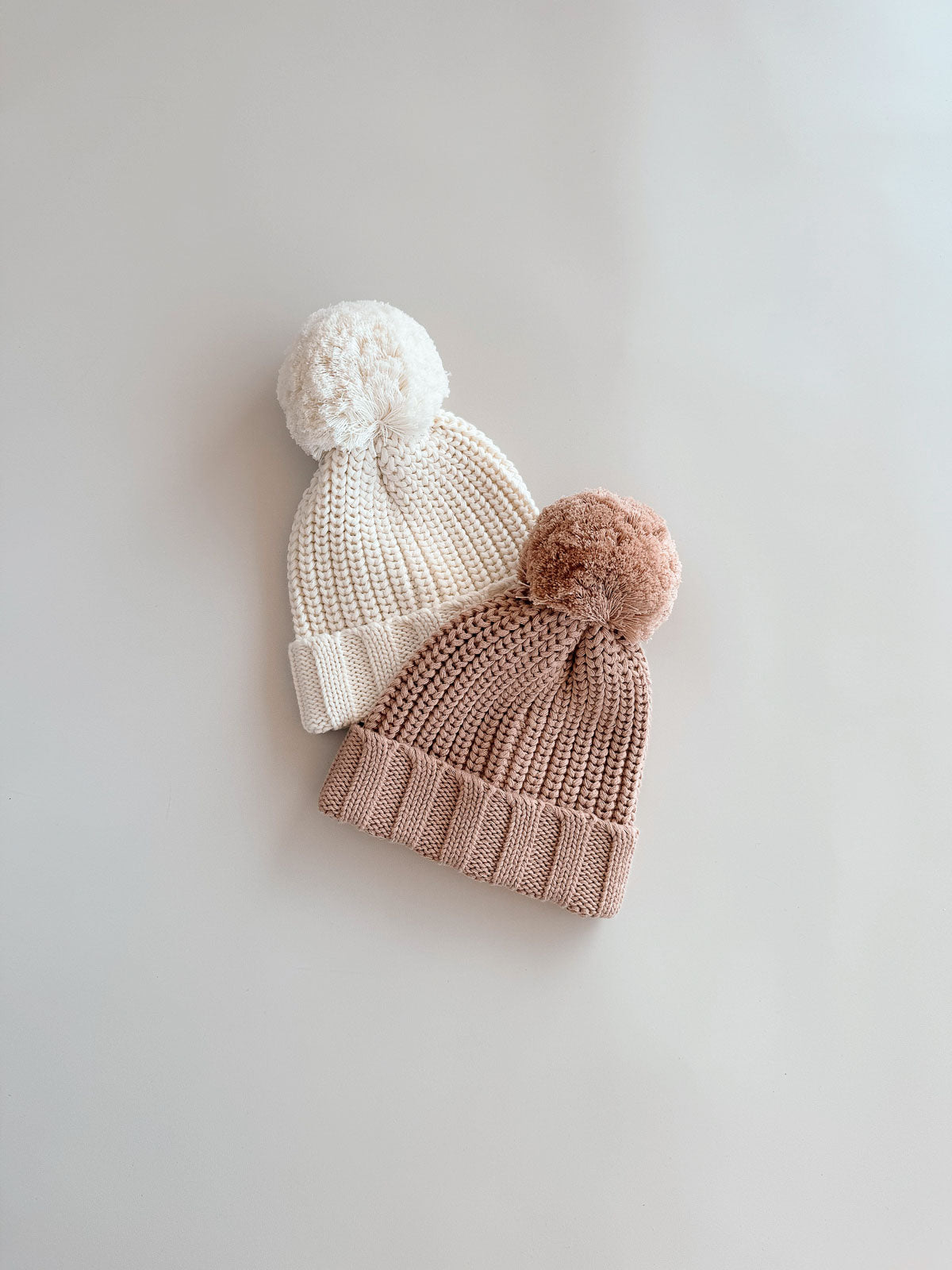Chunky Cotton Rib Beanie | Clay