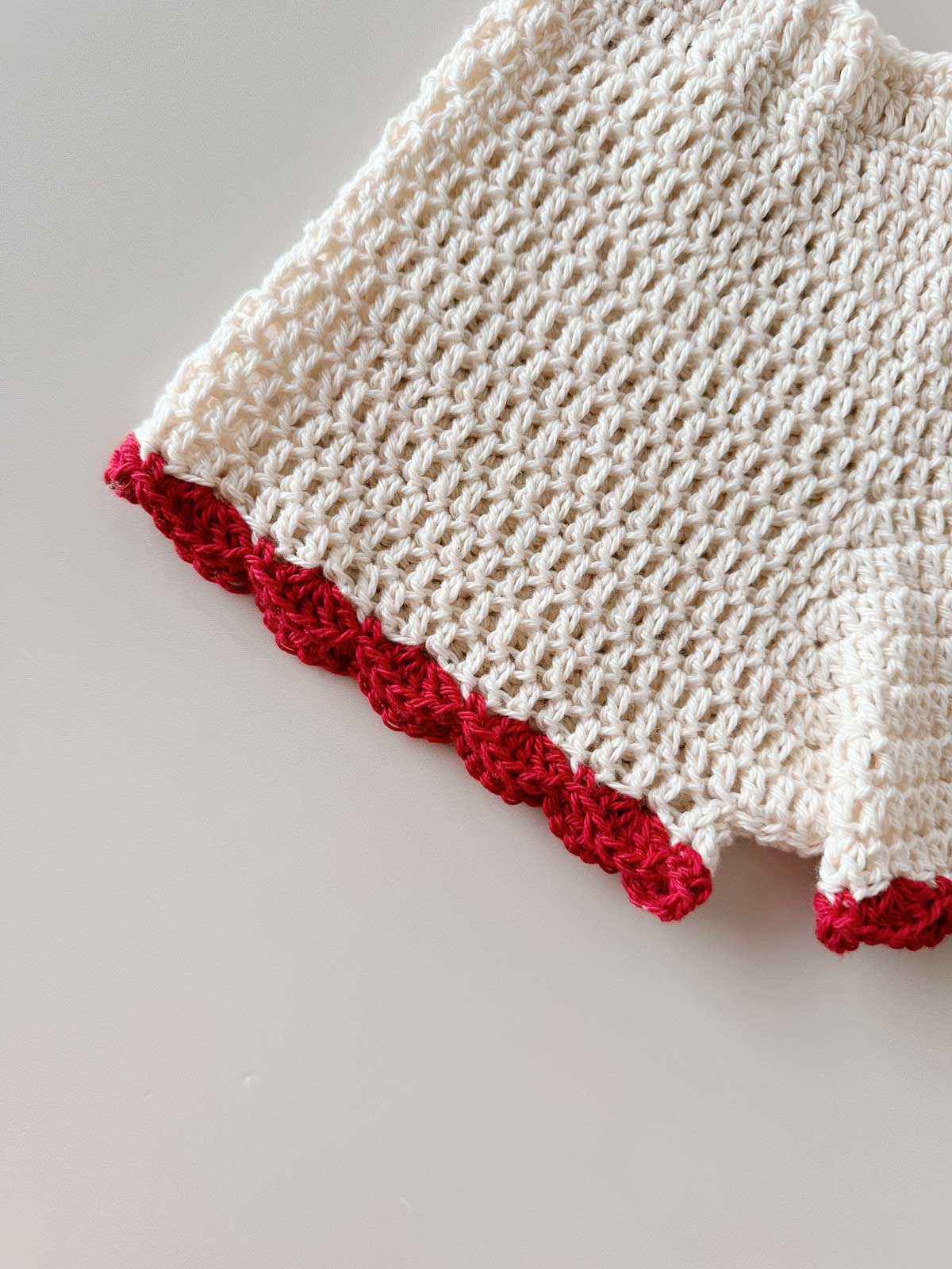 PRE-ORDER | Cherry Scollop Crochet Shorts