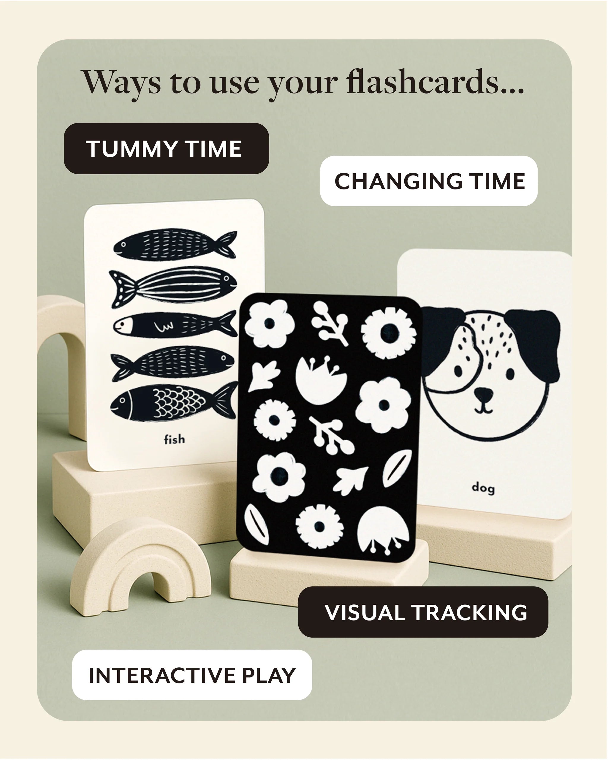 Illustrated Flash Cards | Baby High Contrast