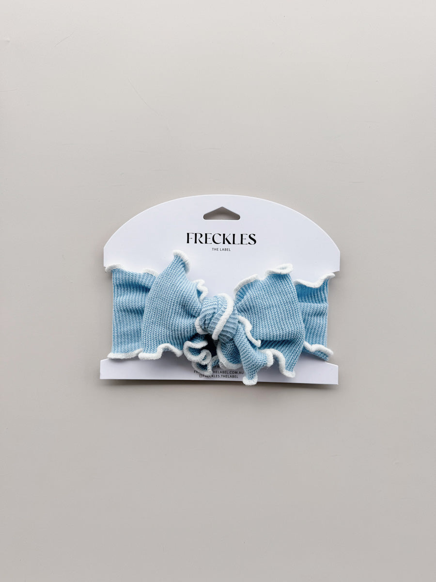 Knit Frill Baby Headband | Arctic/Snow