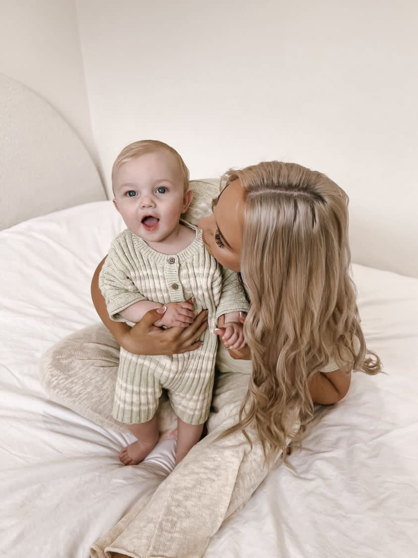 Billie Rib Romper | Honeydew