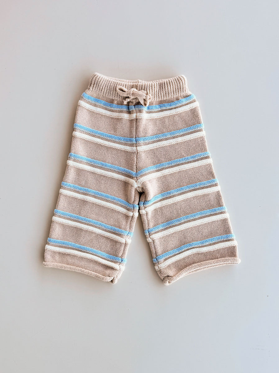 Raised Stripe Knit SET | Oat/Arctic/Snow