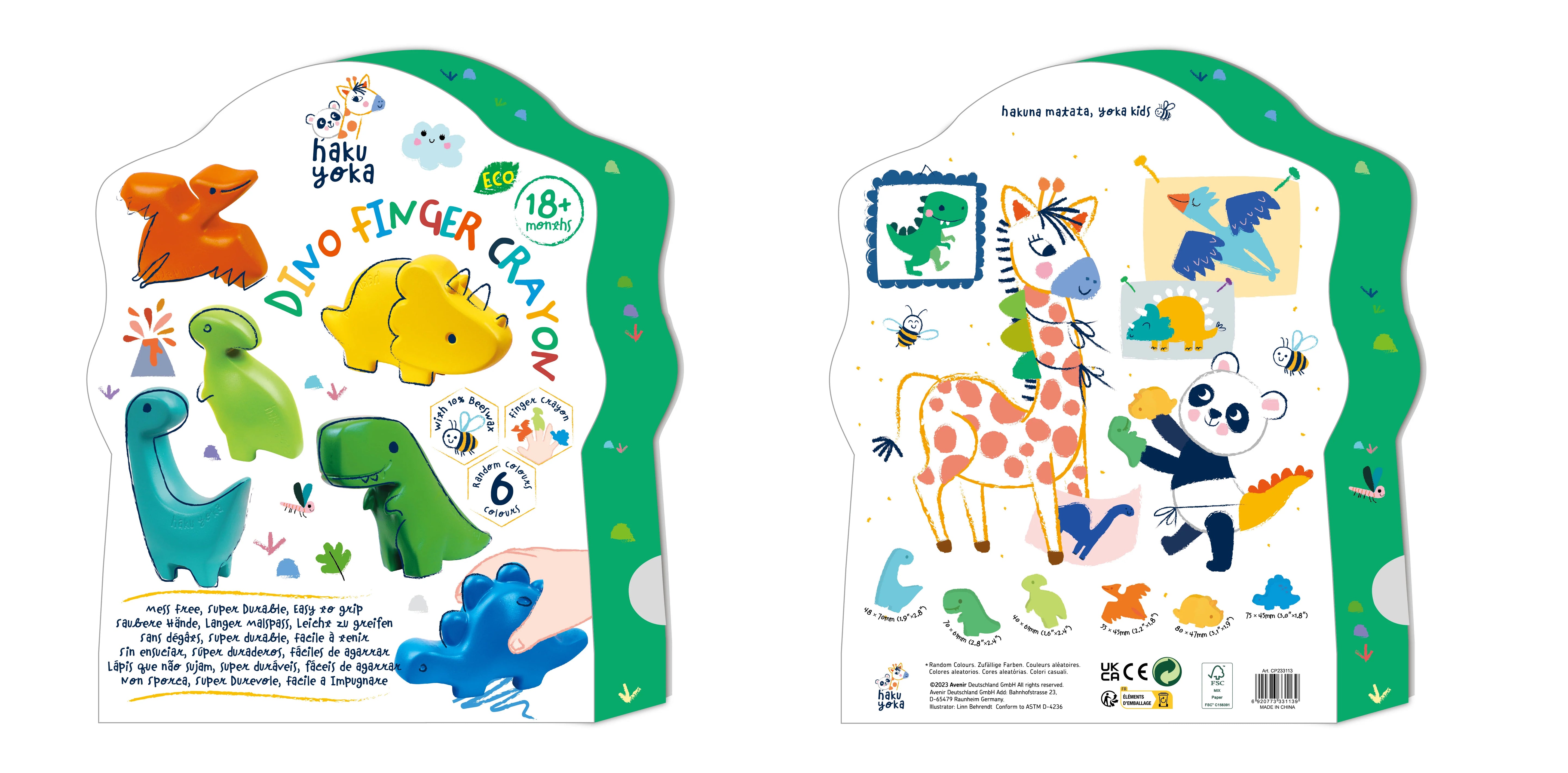 6 Finger Crayons | Dino